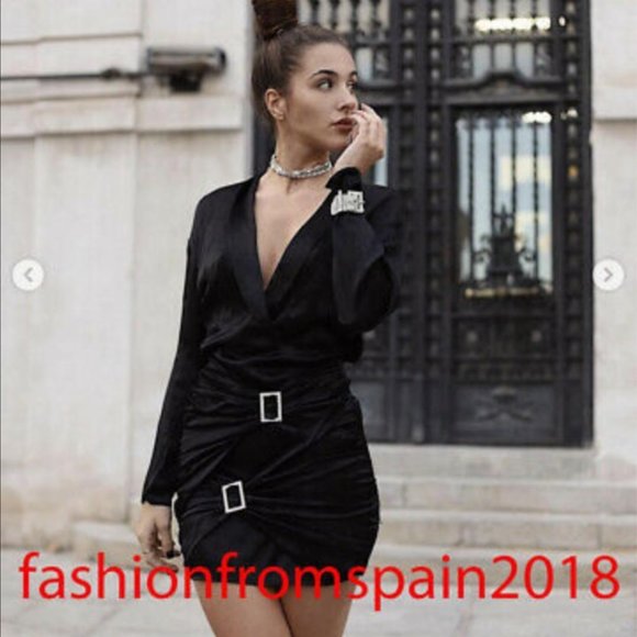 NWT ZARA BLACK JEWEL TRIM SATIN EFFECT DRESS  SIZE LARGE - Picture 2 of 9